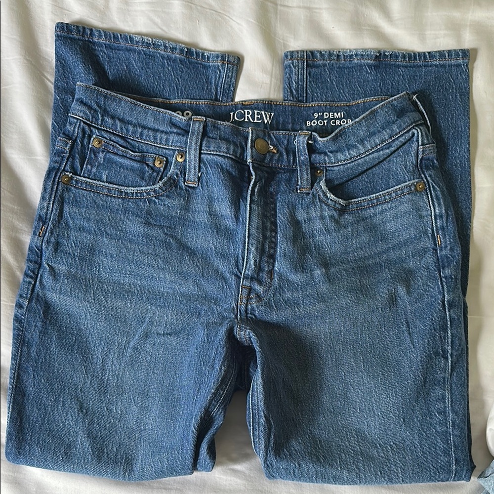 J. Crew 9” Demi Boot Crop Jeans